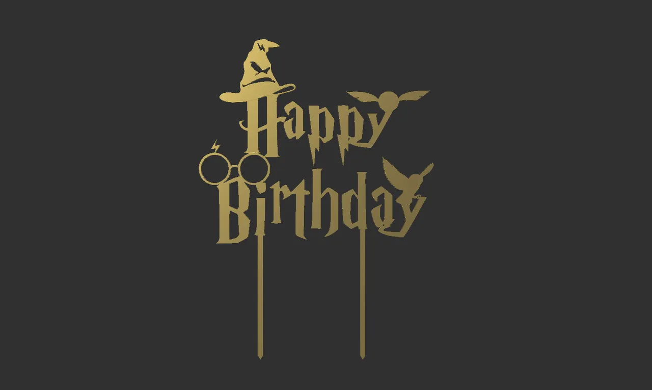 Harry Potter cake topper by Happy print, Download free STL model